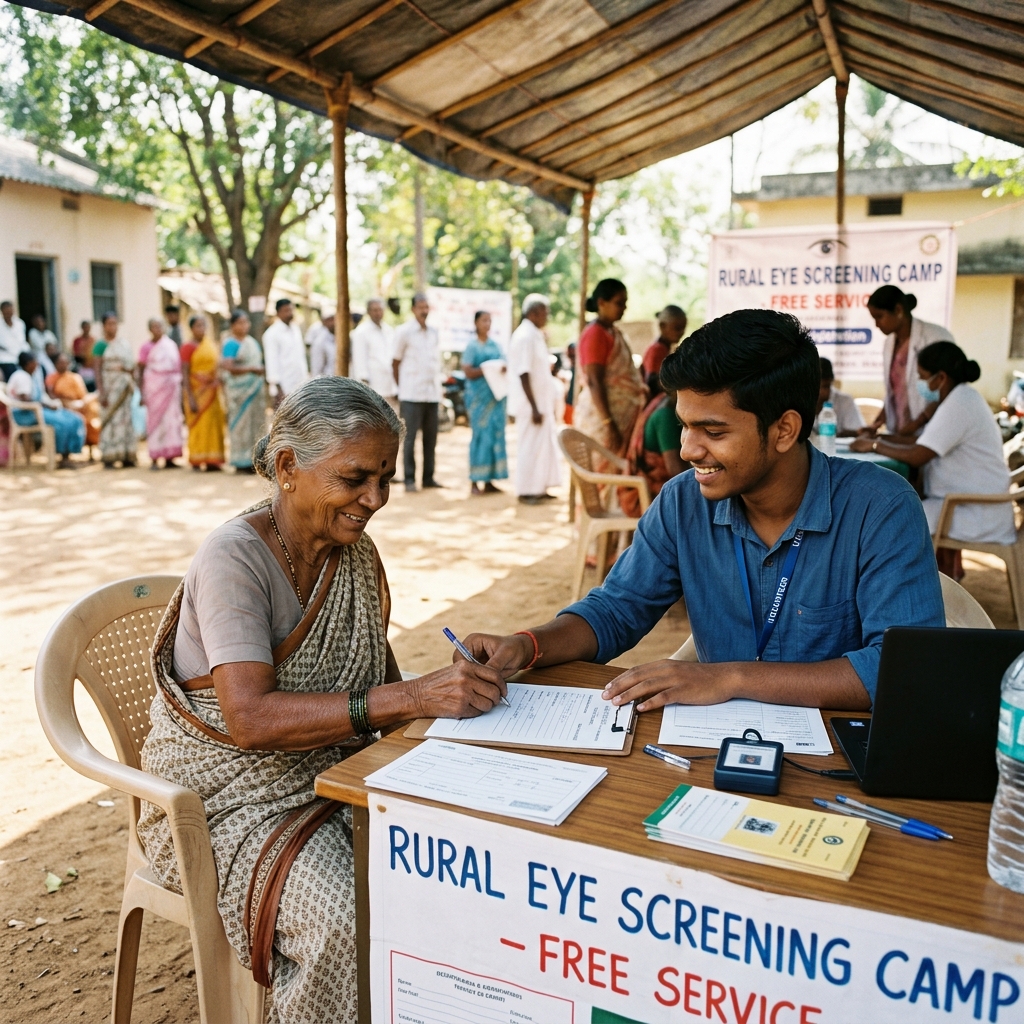 Vision Support Volunteer in action