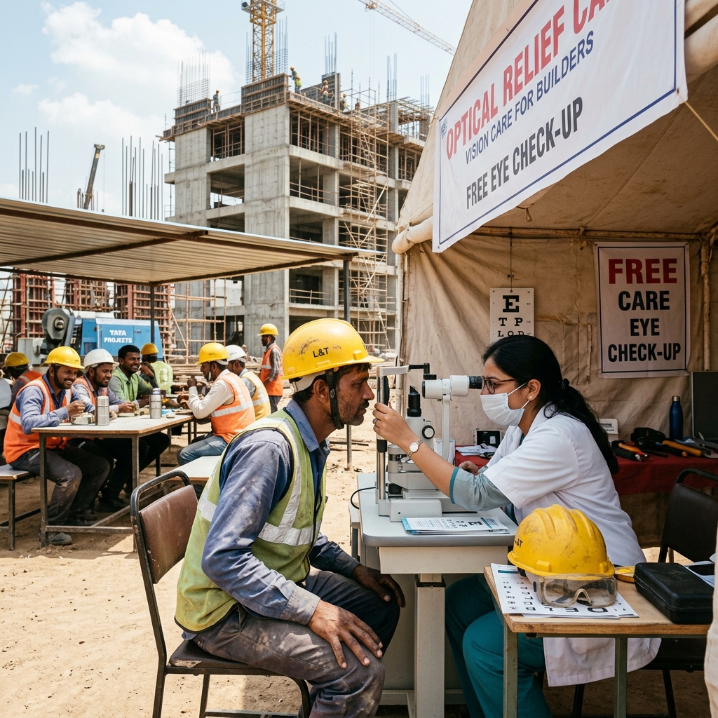 Laborers Vision check-up clinic