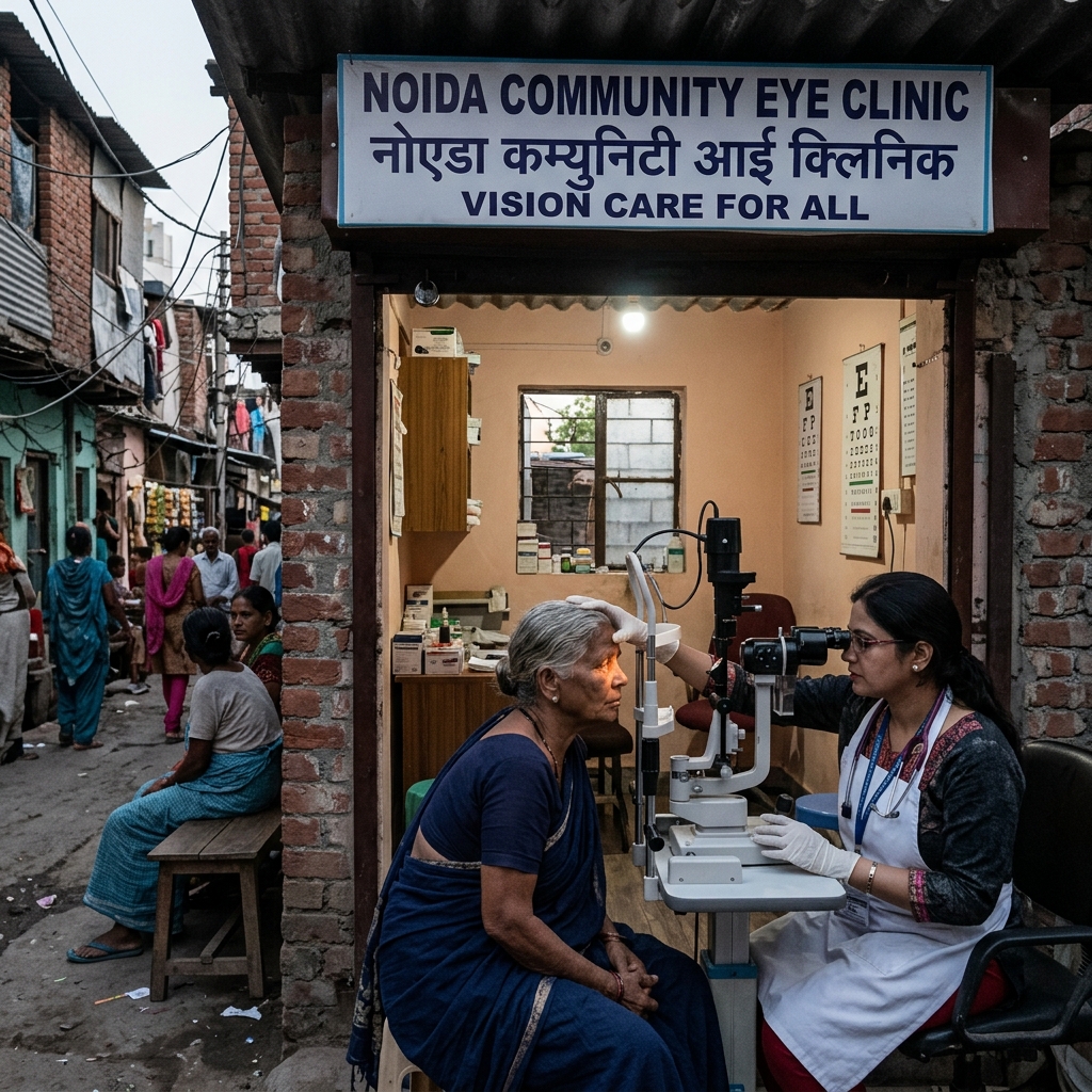 Urban Slum Vision Clinic booth
